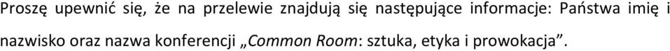 Państwa imię i nazwisko oraz nazwa