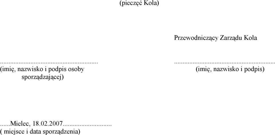 nazwisko i podpis) sporządzającej).