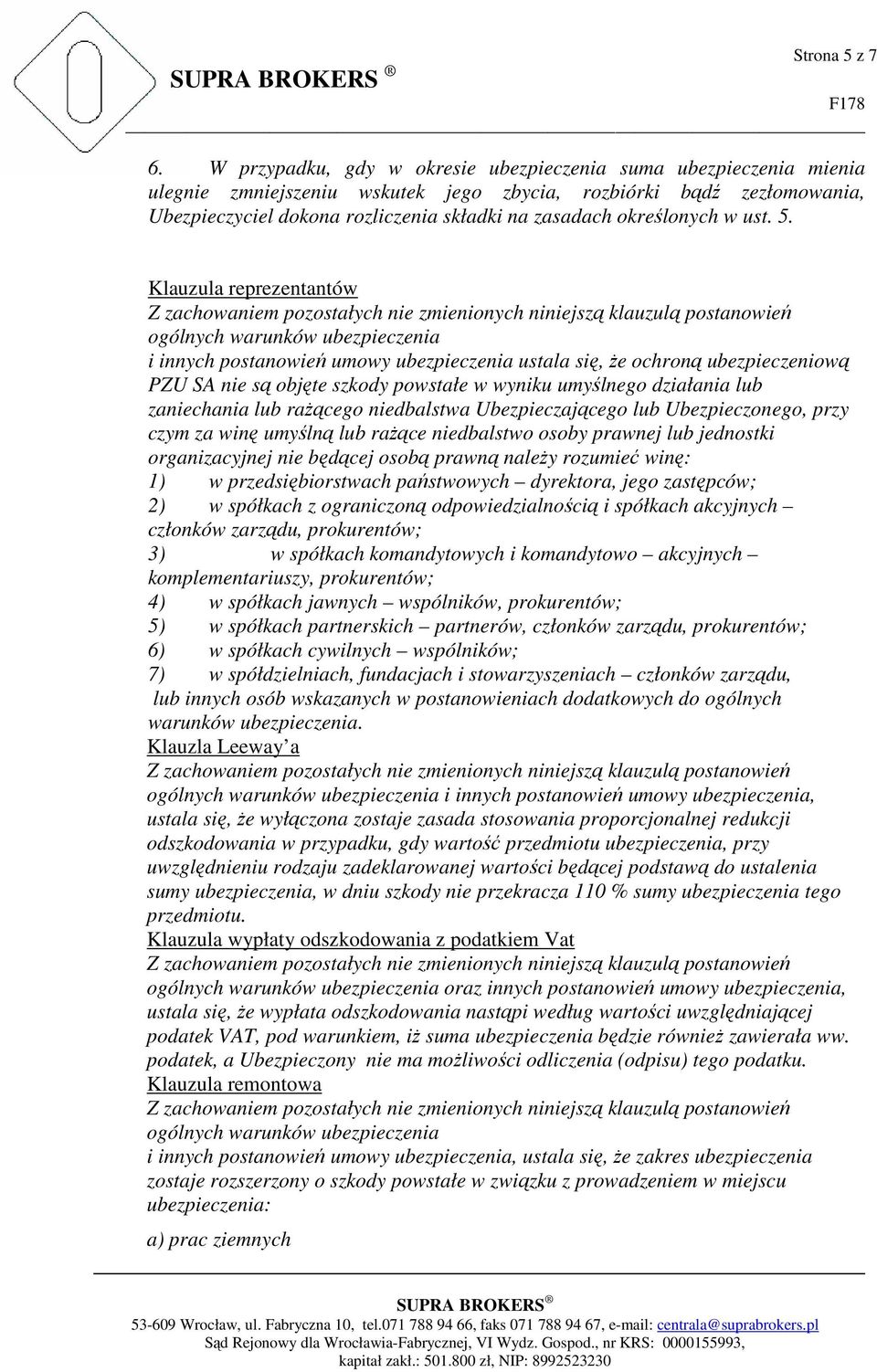 określonych w ust. 5.