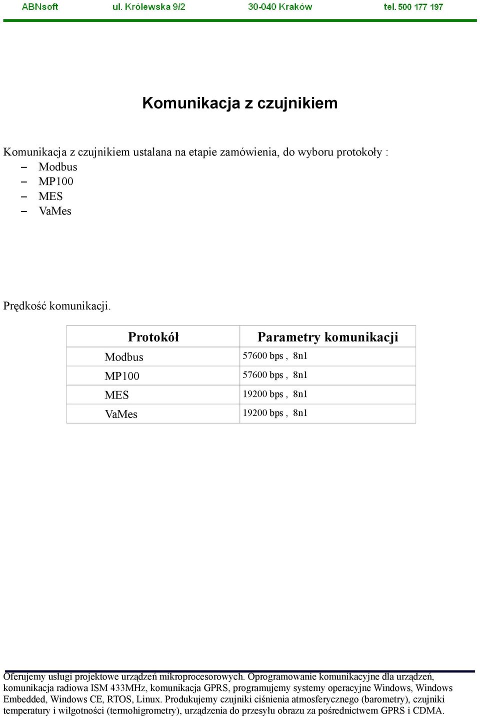 Prędkość komunikacji.