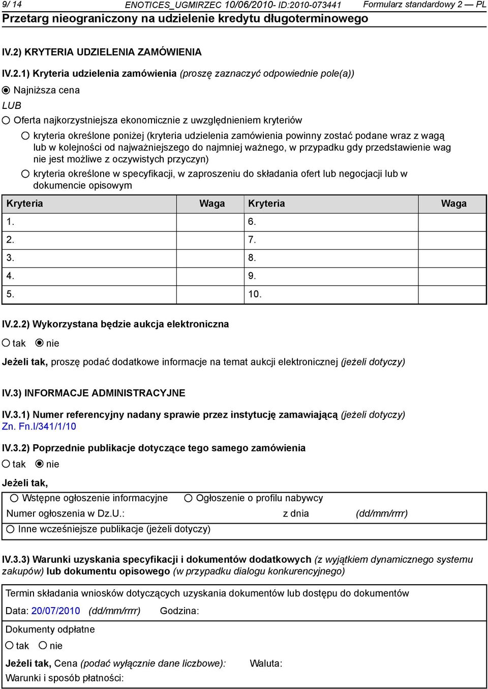 10-073441 Formularz standardowy 2 