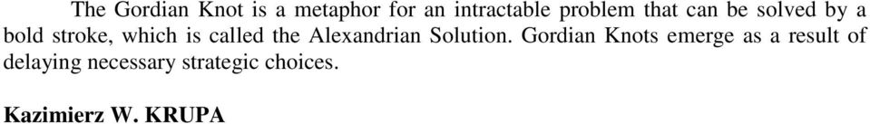 Alexandrian Solution.