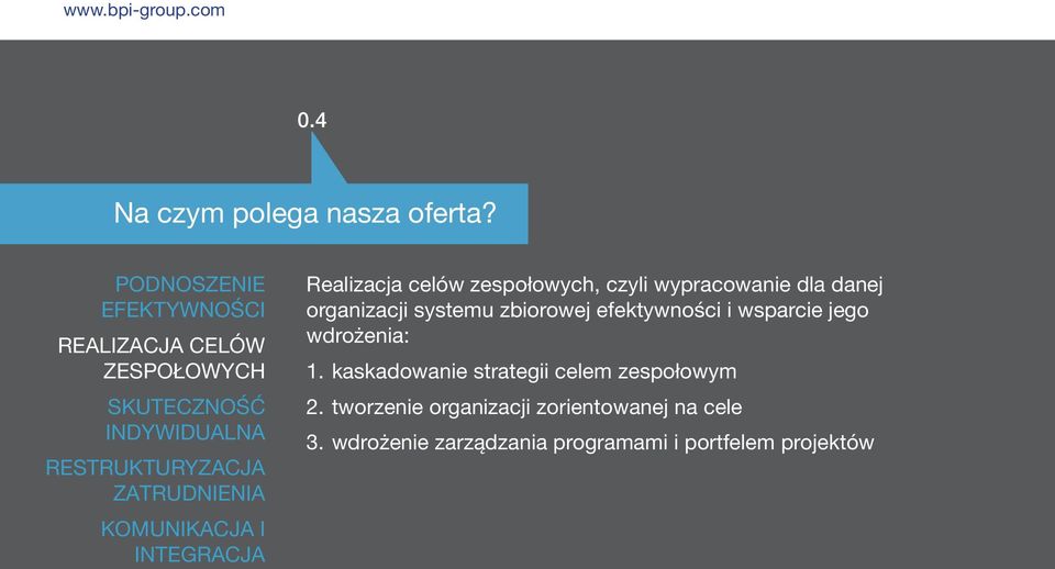 KOMUNIKACJA I INTEGRACJA Realizacja celów zespołowych, czyli wypracowanie dla danej organizacji systemu