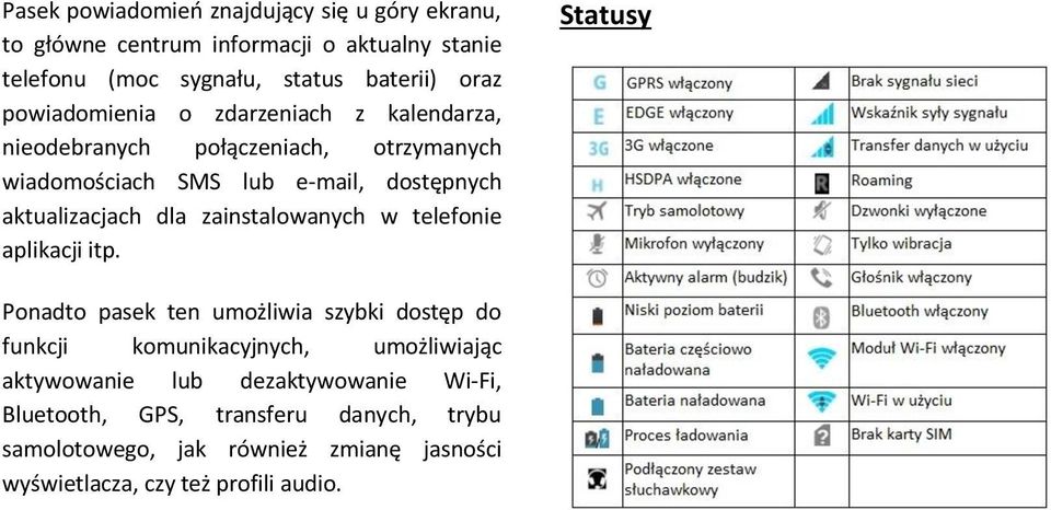 zainstalowanych w telefonie aplikacji itp.