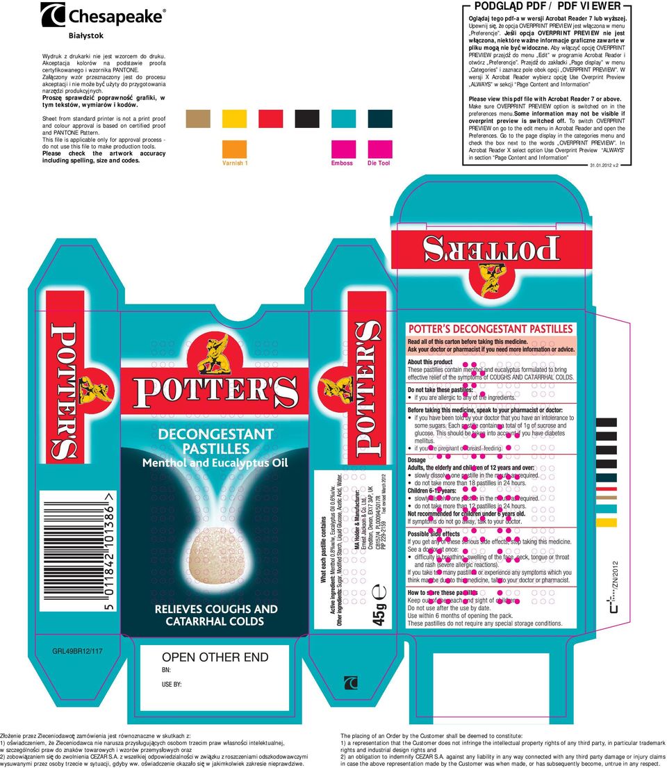 Sheet from standard printer is not a print proof and colour approval is based on certified proof and PANTONE Pattern.