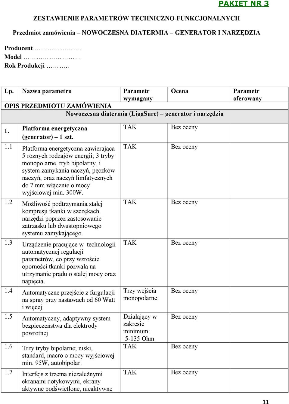Platforma energetyczna (generator) 1 