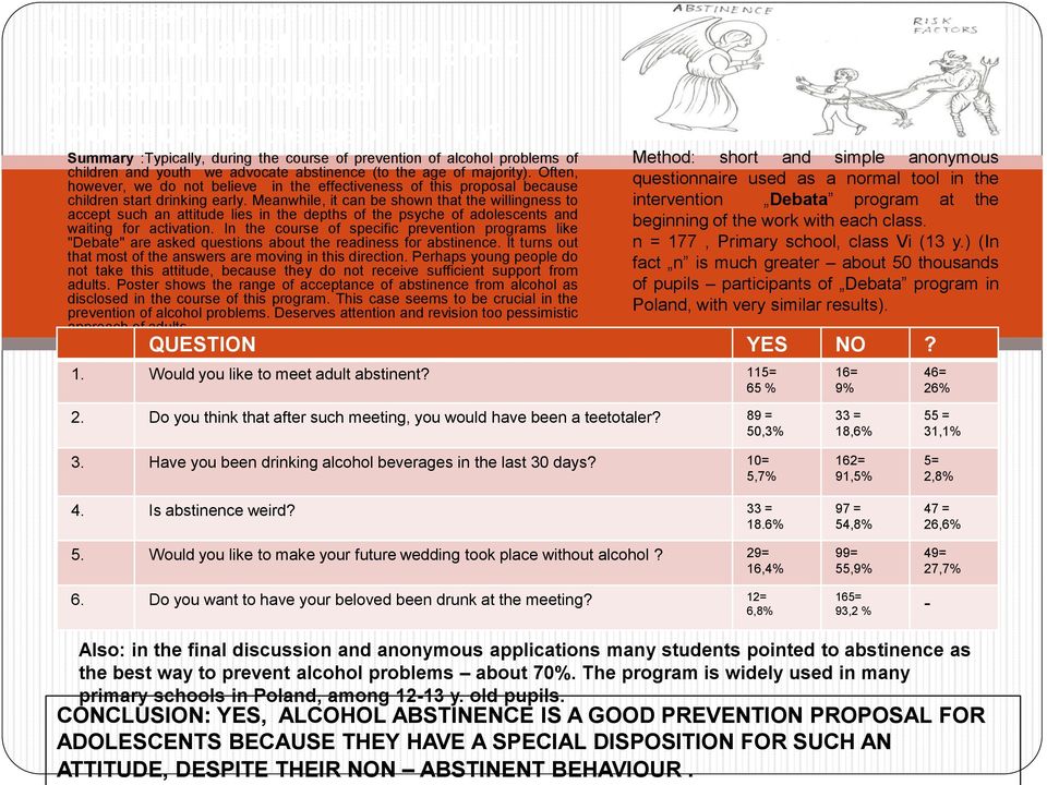 Often, however, we do not believe in the effectiveness of this proposal because children start drinking early.