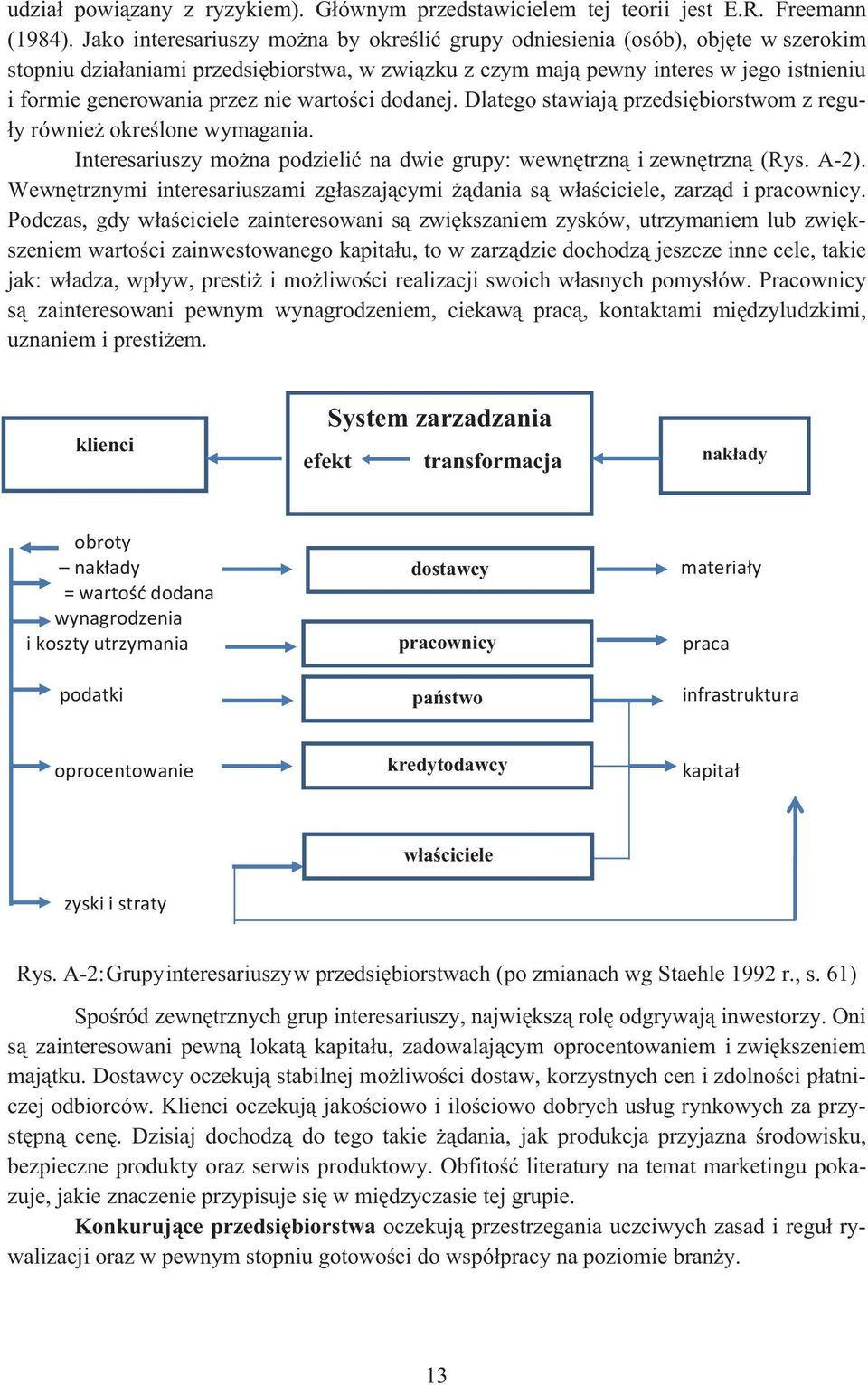 wartoci dodanej. Dlatego stawiaj przedsibiorstwom z regu- y równie okrelone wymagania. Interesariuszy mona podzieli na dwie grupy: wewntrzn i zewntrzn (Rys. A-2).
