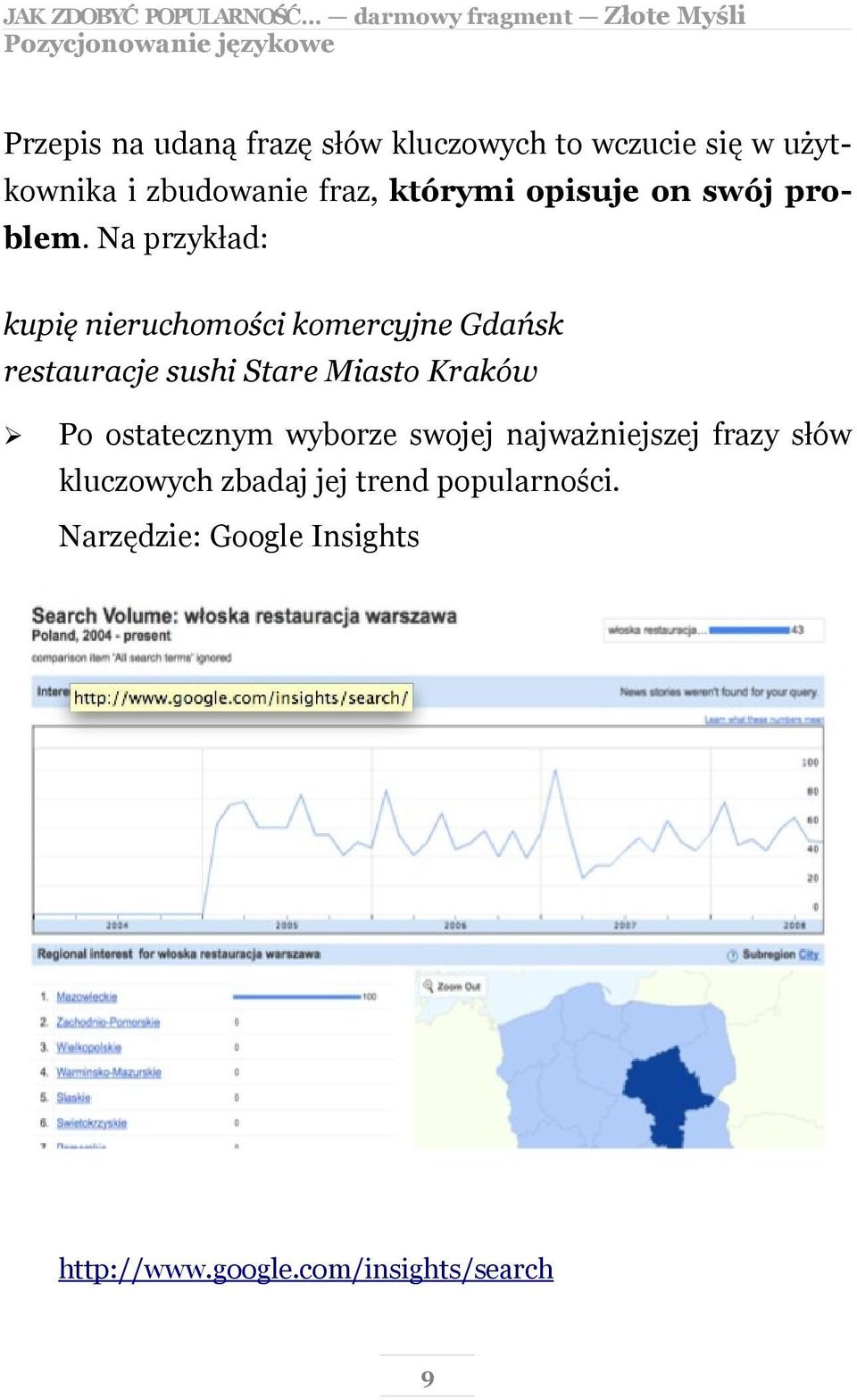 Na przykład: kupię nieruchomości komercyjne Gdańsk restauracje sushi Stare Miasto Kraków Po