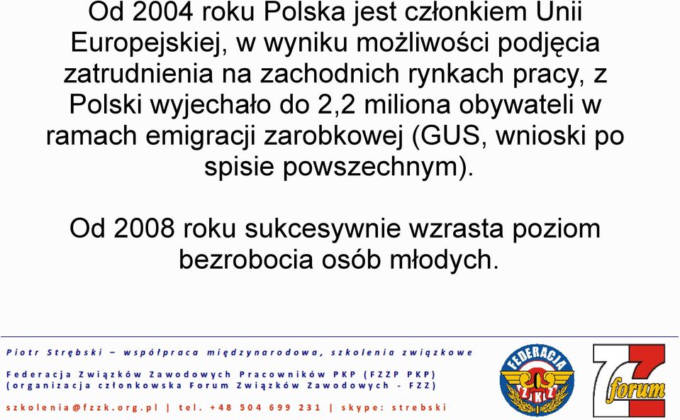 2,2 miliona obywateli w ramach emigracji zarobkowej (GUS, wnioski po spisie