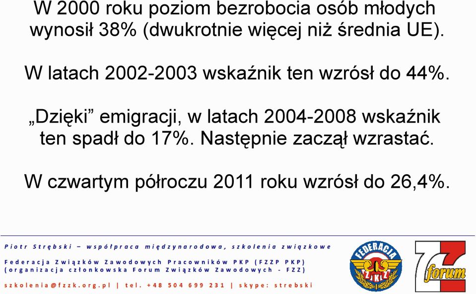 W latach 2002-2003 wskaźnik ten wzrósł do 44%.