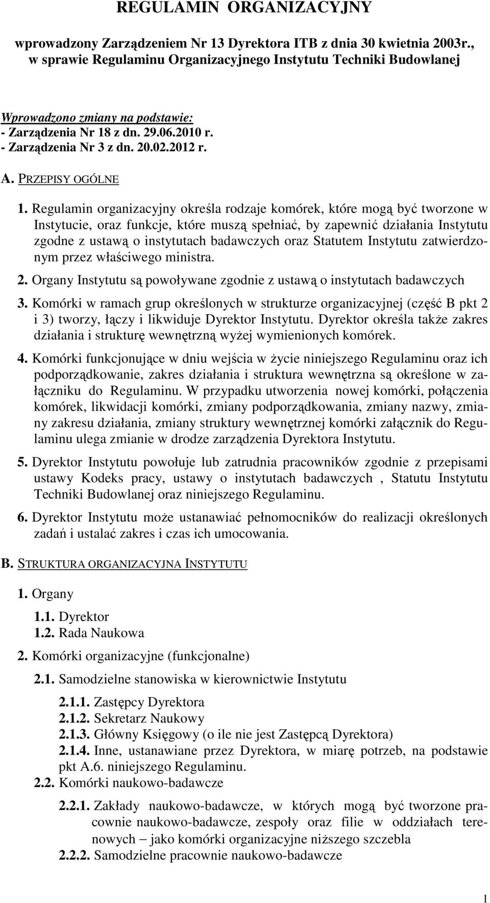 PRZEPISY OGÓLNE 1.