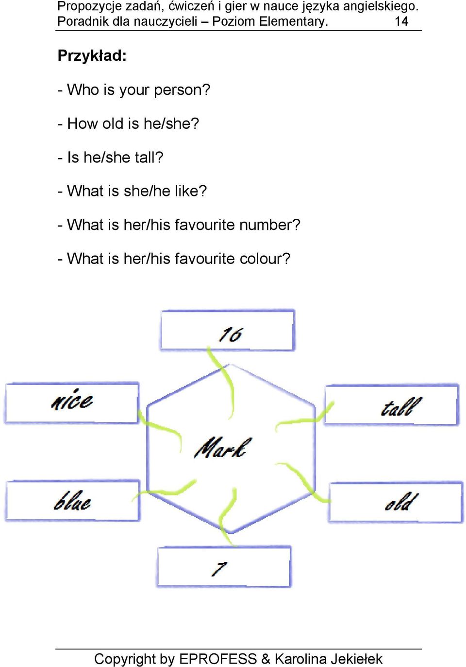 - How old is he/she? - Is he/she tall? - What is she/he like?