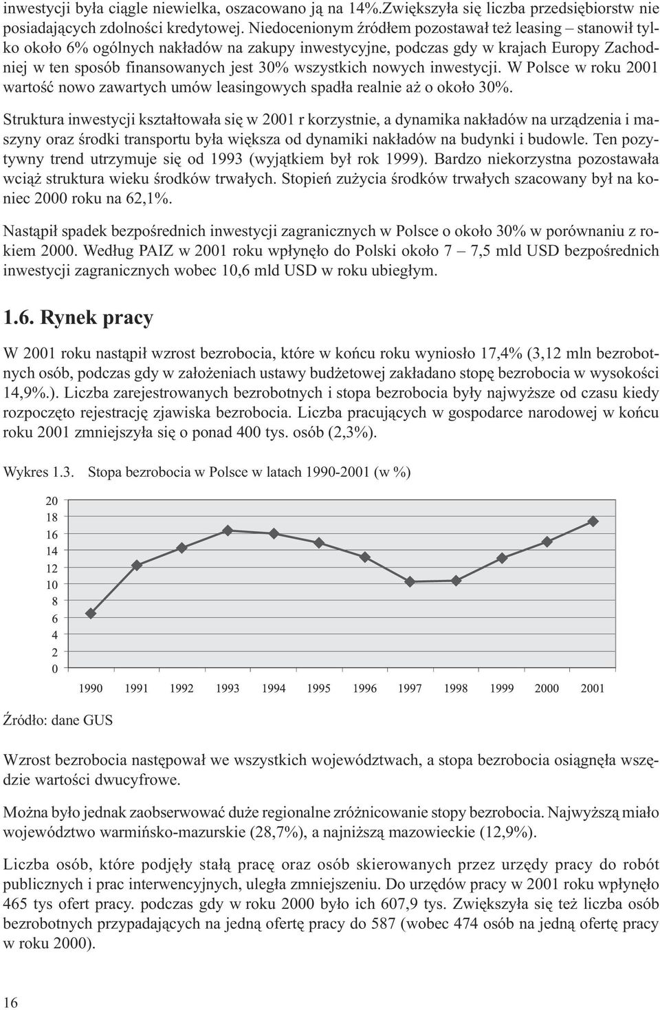 nowych inwestycji. W Polsce w roku 2001 wartoœæ nowo zawartych umów leasingowych spad³a realnie a o oko³o 30%.