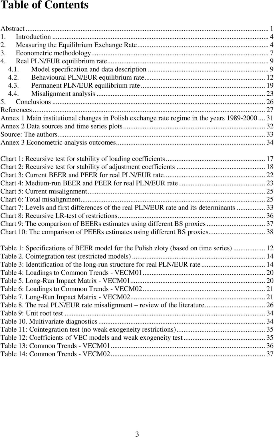 .. 27 Annex Main insiuional changes in Polish exchange rae regime in he years 989-2... 3 Annex 2 Daa sources and ime series plos... 32 Source: The auhors... 33 Annex 3 Economeric analysis oucomes.