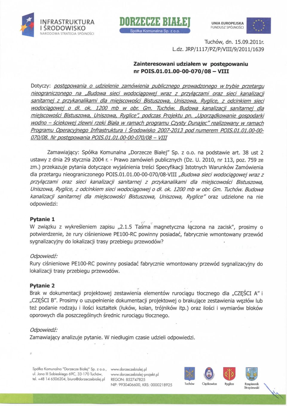 /1639 Zainteresowani udziatem w poste,powaniu nr POIS.01.