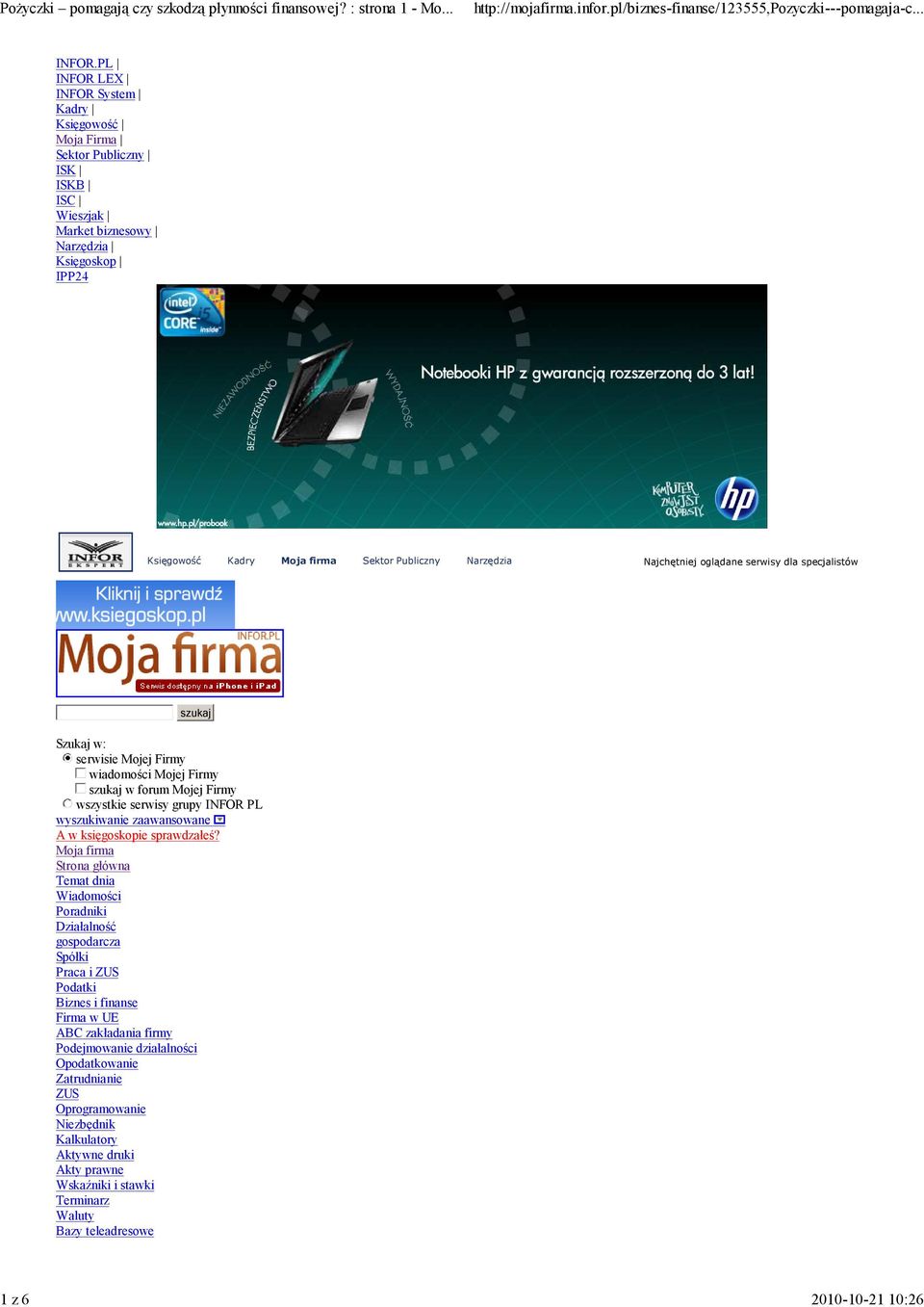 Narzędzia Najchętniej oglądane serwisy dla specjalistów Szukaj w: serwisie Mojej Firmy wiadomości Mojej Firmy w forum Mojej Firmy wszystkie serwisy grupy INFOR PL wyszukiwanie zaawansowane A