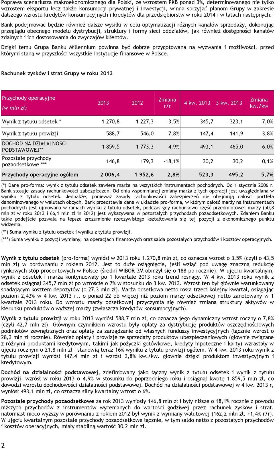 Bank podejmować będzie również dalsze wysiłki w celu optymalizacji różnych kanałów sprzedaży, dokonując przeglądu obecnego modelu dystrybucji, struktury i formy sieci oddziałów, jak również