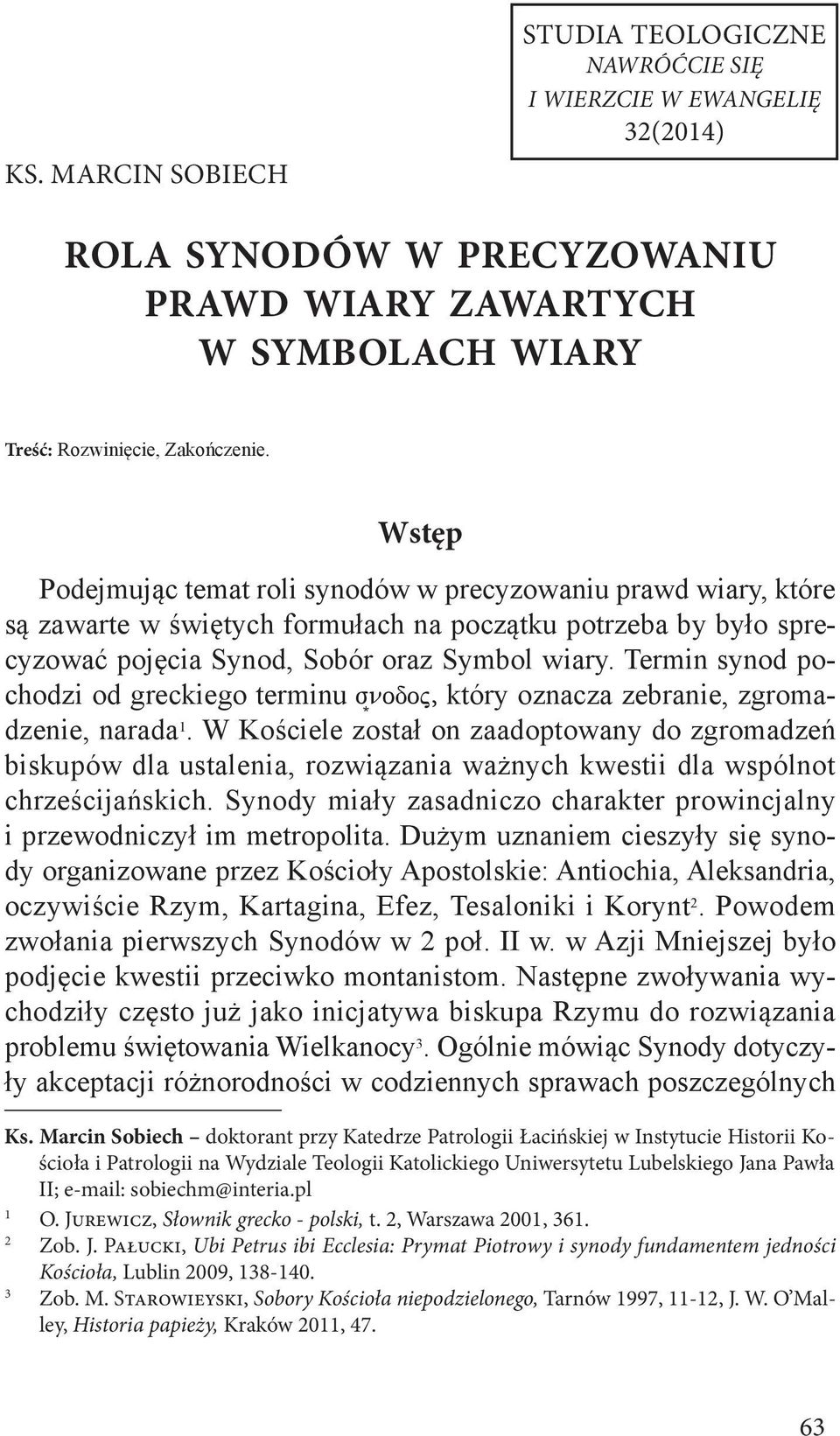Termin synod pochodzi od greckiego terminu súnodoj, który oznacza zebranie, zgromadzenie, narada 1.