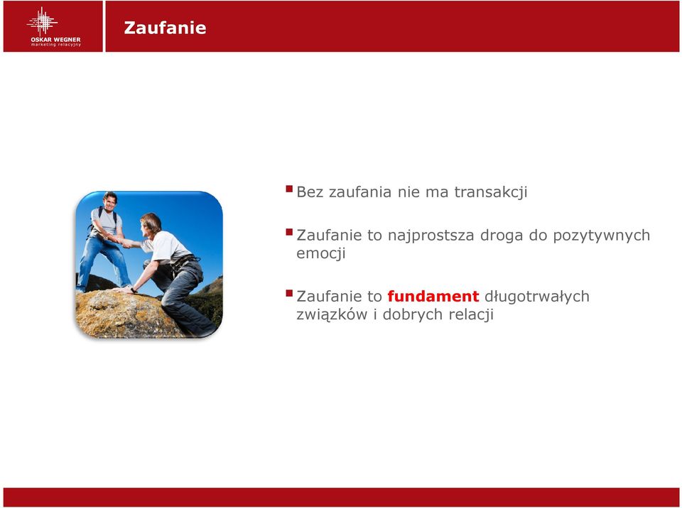 droga do pozytywnych emocji Zaufanie