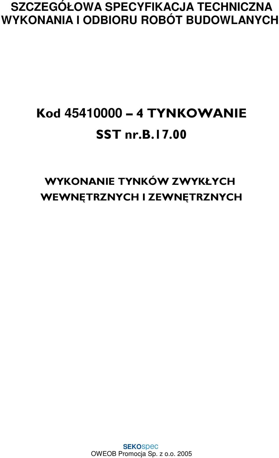 45410000 4 TYNKOWANIE SST nr.b.17.