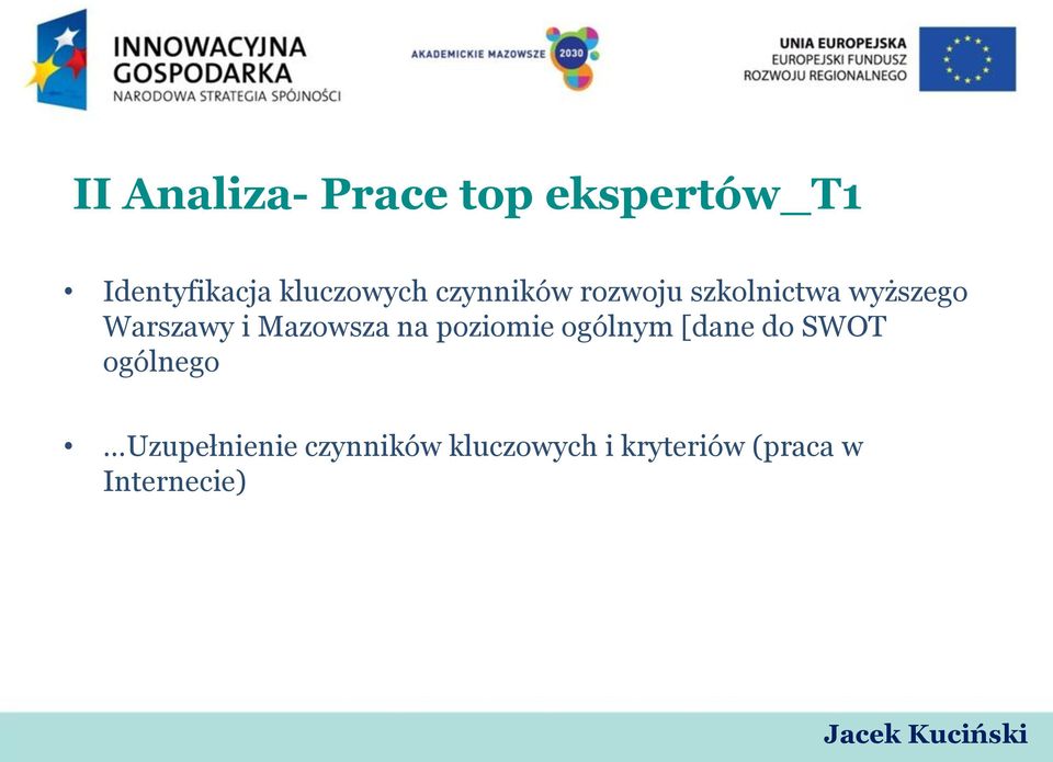 Warszawy i Mazowsza na poziomie ogólnym [dane do SWOT