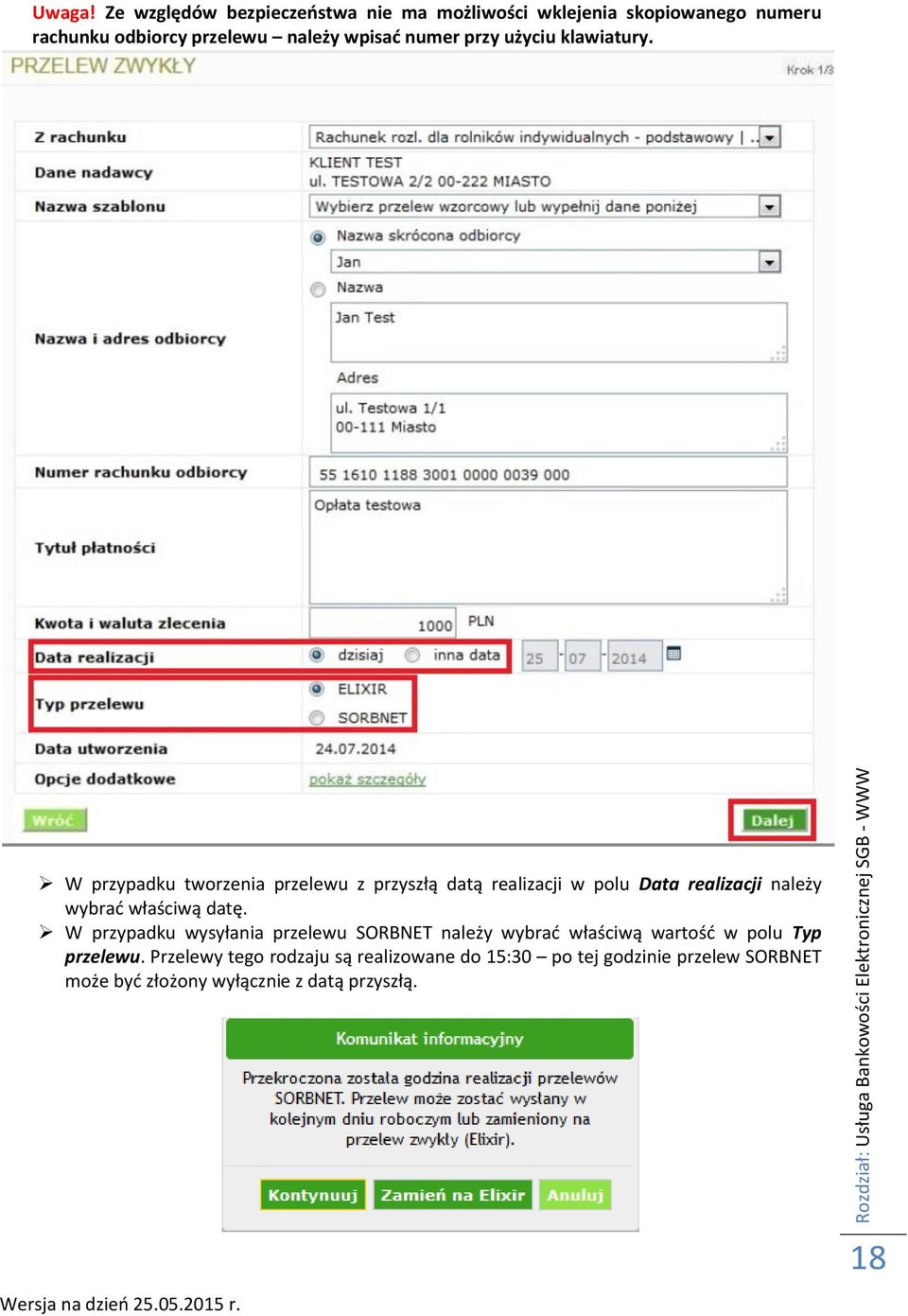 numer przy użyciu klawiatury.