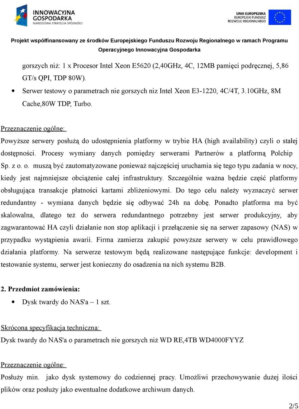 Procesy wymiany danych pomiędzy serwerami Partnerów a platformą Polchip Sp. z o.