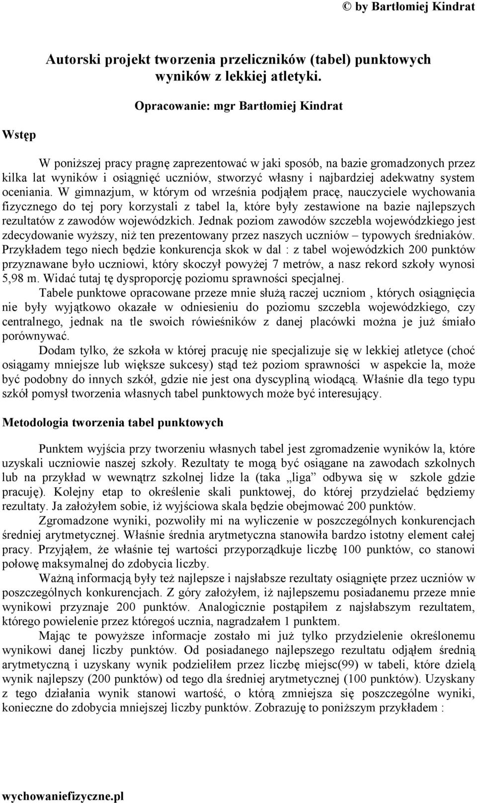 adekwatny system oceniania.