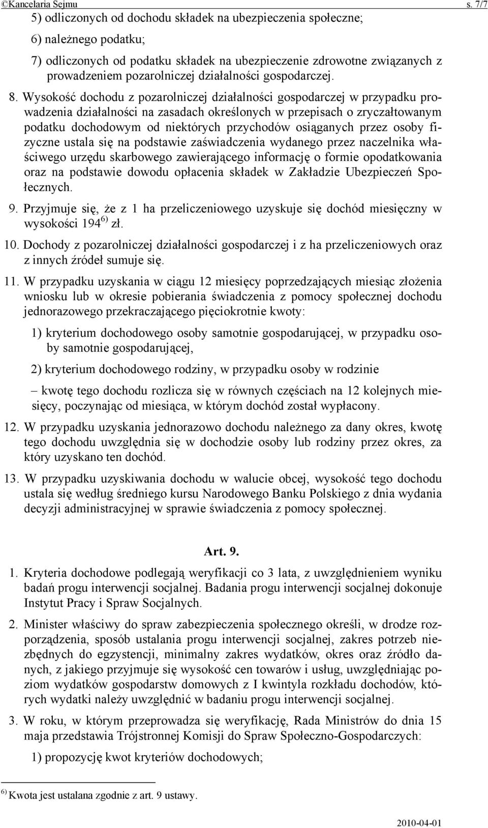działalności gospodarczej. 8.