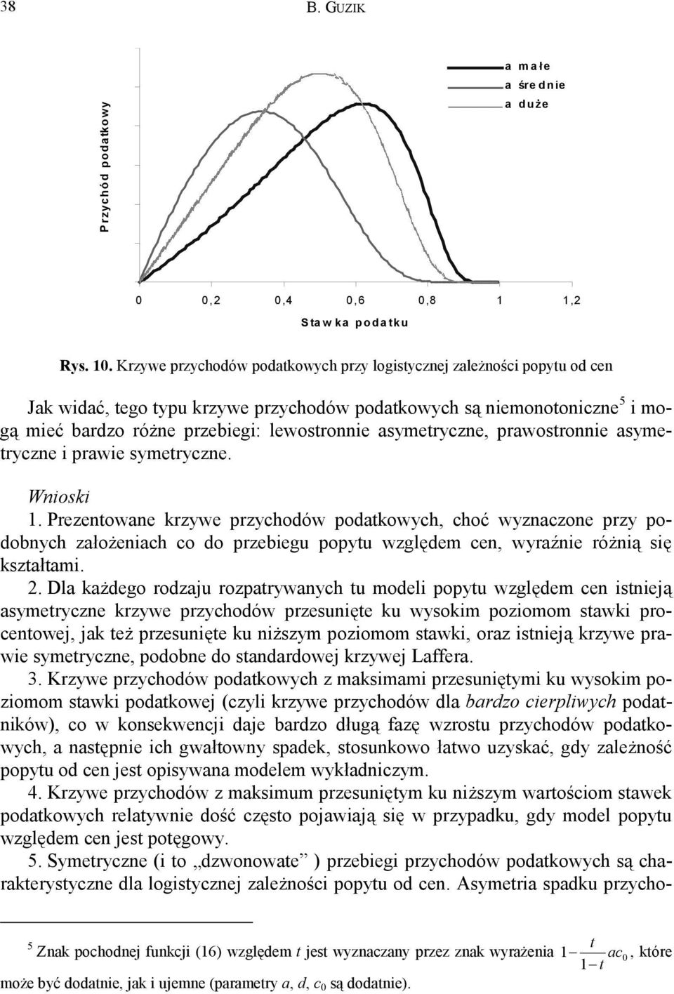 asymetryczne, prawostronnie asymetryczne i prawie symetryczne. Wnioski.