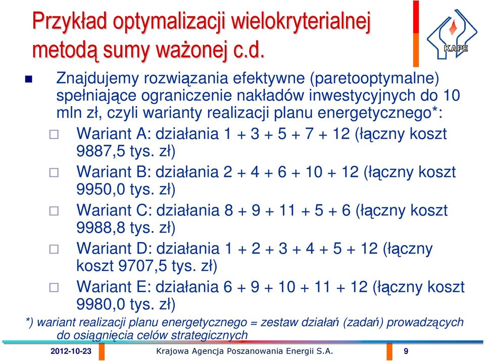 sumy waŝonej c.d.