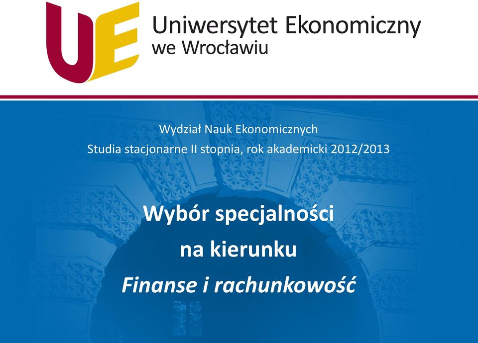 akademicki 2012/2013 Wybór