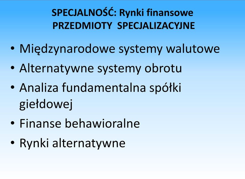 Alternatywne systemy obrotu Analiza