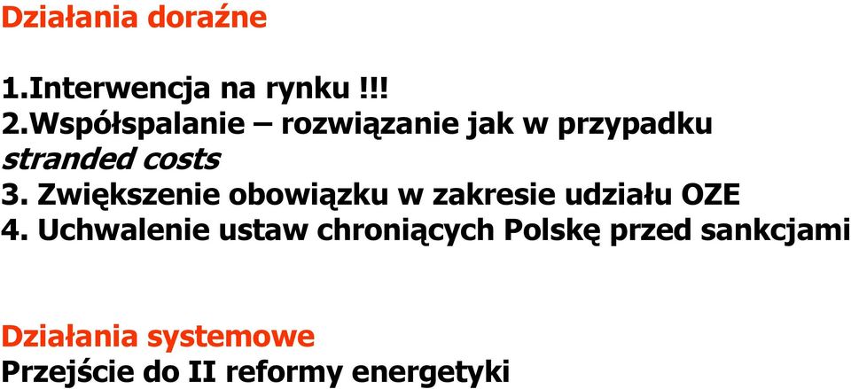 Zwiększenie obowiązku w zakresie udziału OZE 4.