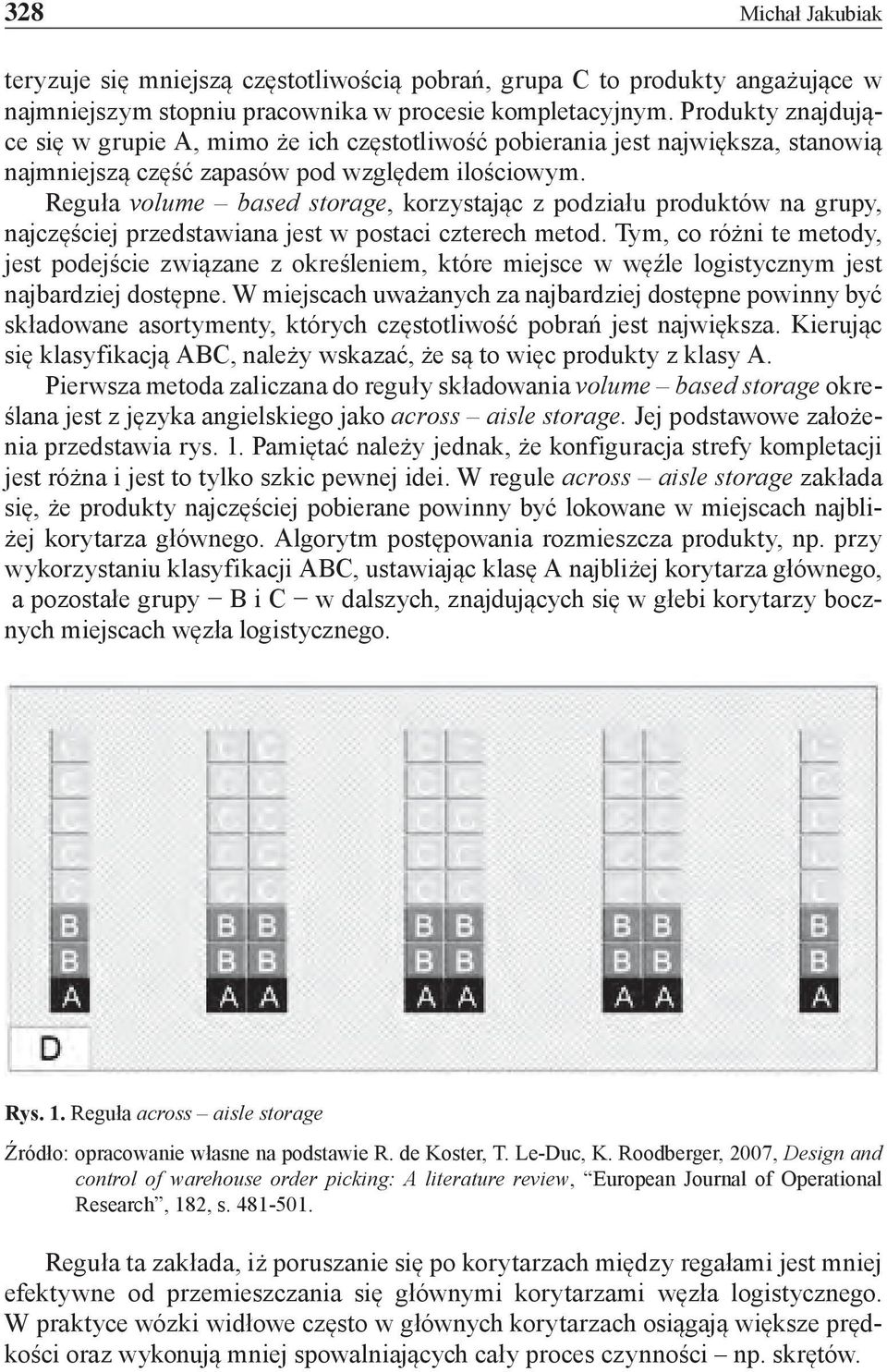Reguła volume based storage, korzystając z podziału produktów na grupy, najczęściej przedstawiana jest w postaci czterech metod.