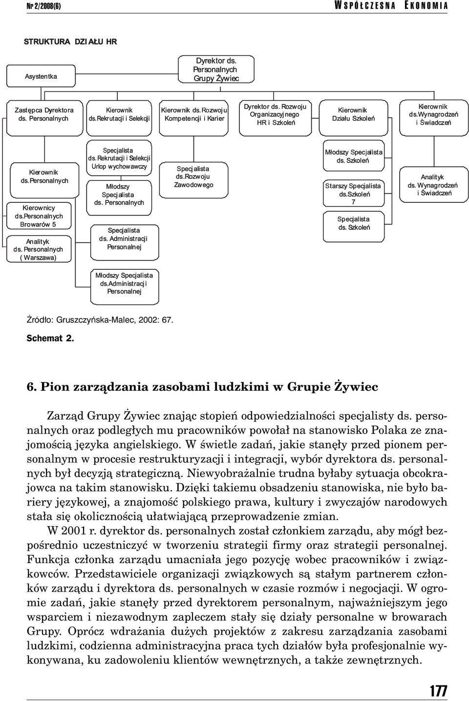 W úwietle zadaò, jakie staní y przed pionem personalnym w procesie restrukturyzacji i integracji, wybûr dyrektora ds. personalnych by decyzjπ strategicznπ.