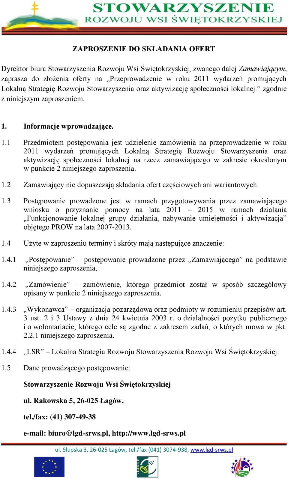 Informacje wprowadzające. 1.