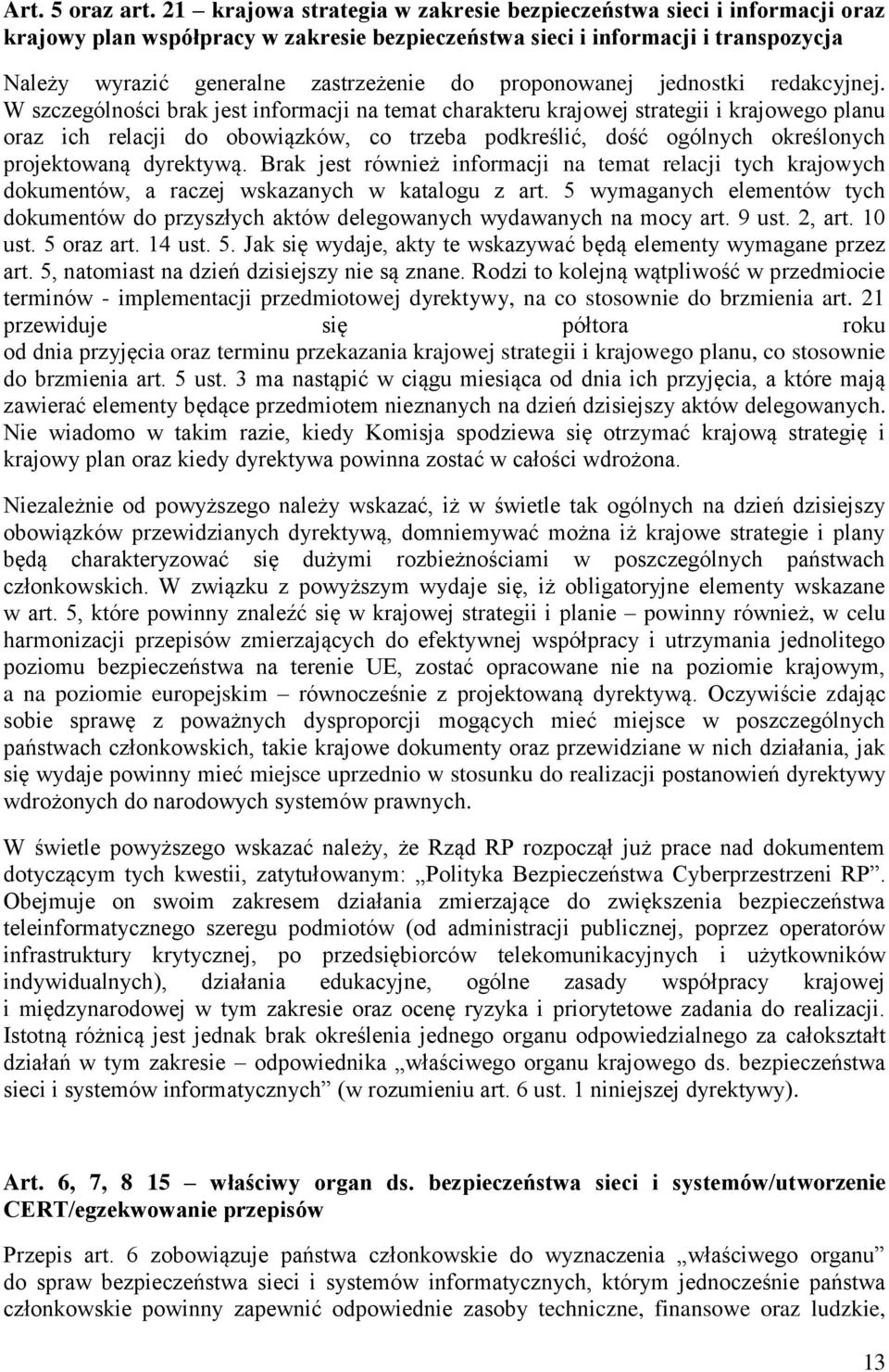 proponowanej jednostki redakcyjnej.