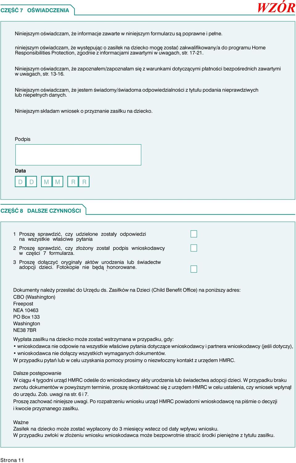 Niniejszym oœwiadczam, e zapozna³em/zapozna³am siê z warunkami dotycz¹cymi p³atnoœci bezpoœrednich zawartymi w uwagach, str. 13-16.