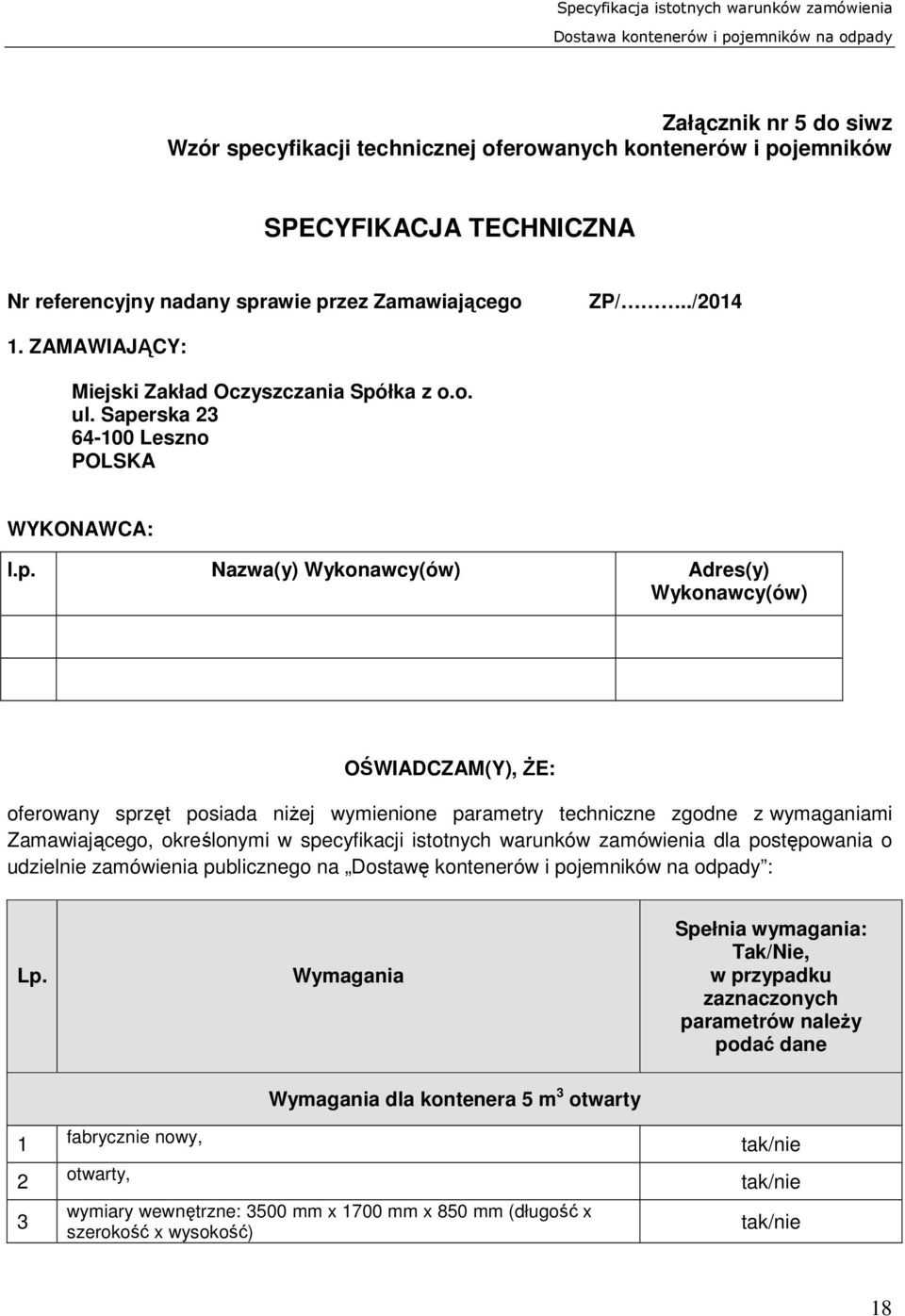 łka z o.o. ul. Sape