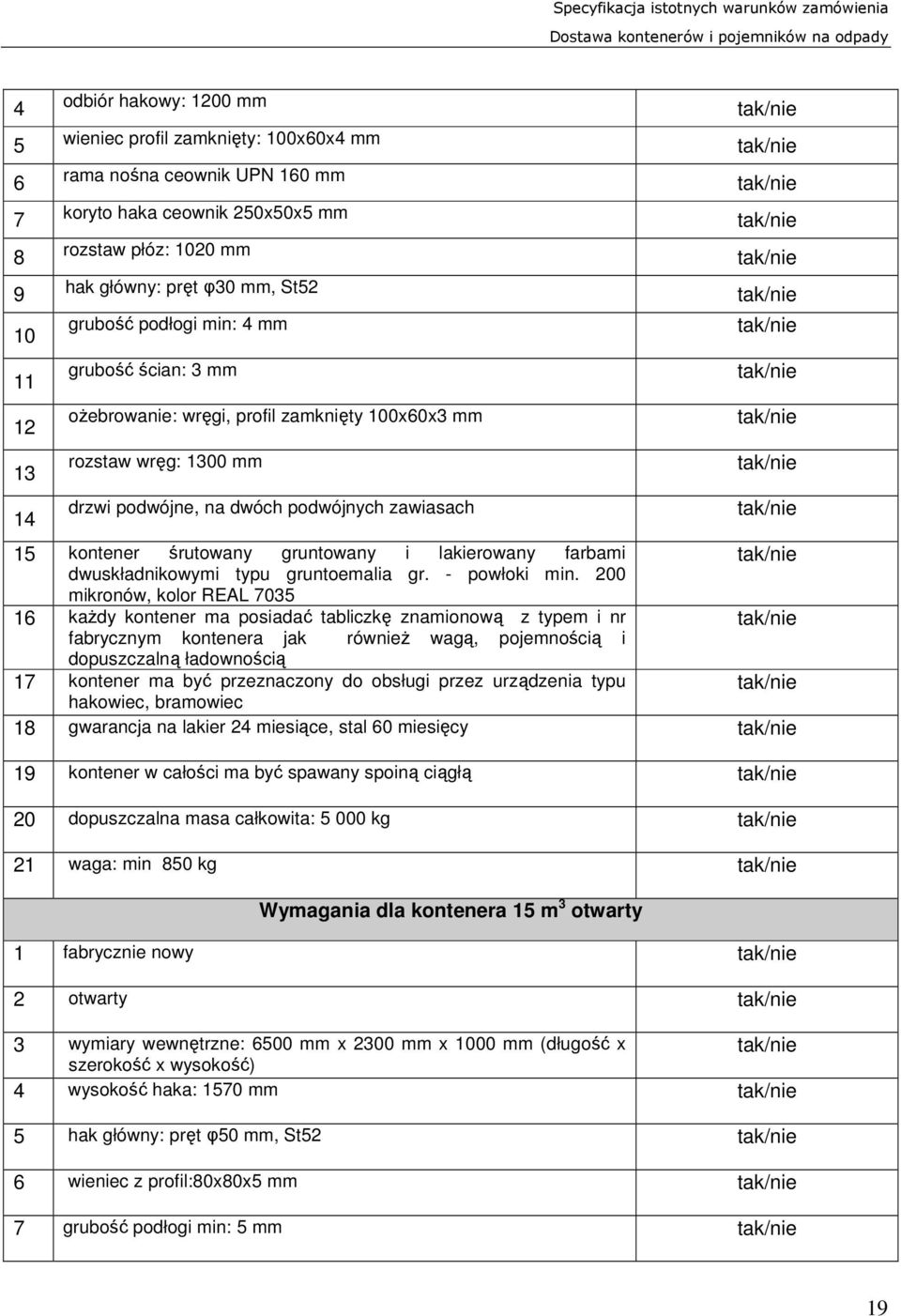 gruntowany i lakierowany farbami dwuskładnikowymi typu gruntoemalia gr. - powłoki min.