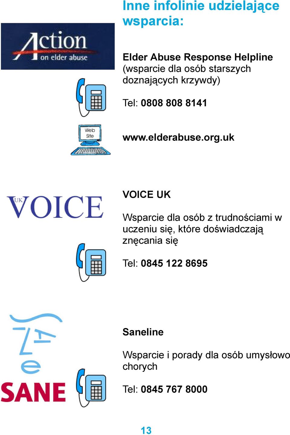 uk VOICE UK Wsparcie dla osób z trudnościami w uczeniu się, które doświadczają