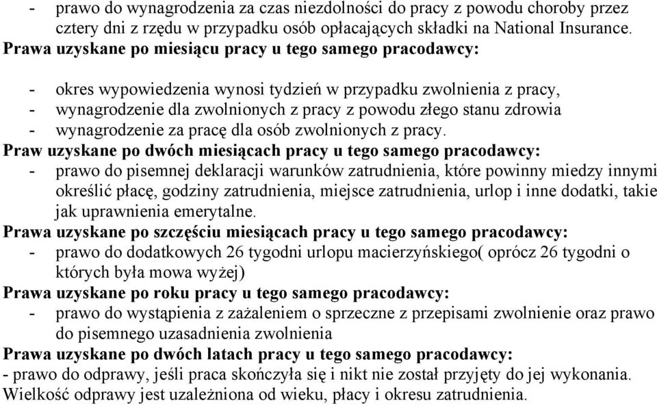 wynagrodzenie za pracę dla osób zwolnionych z pracy.