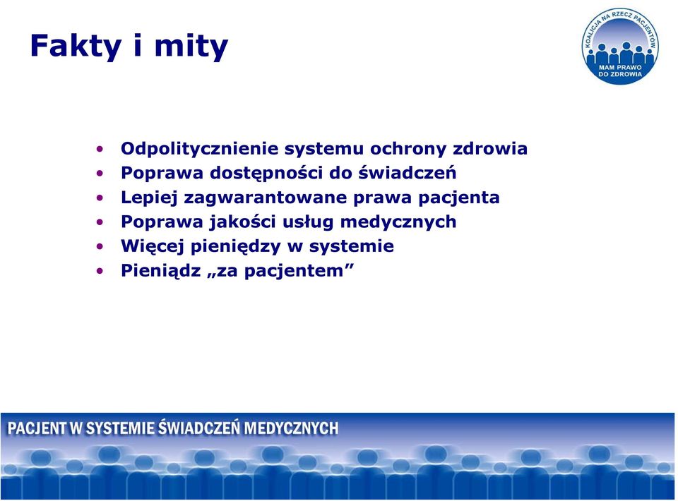 zagwarantowane prawa pacjenta Poprawa jakości usług
