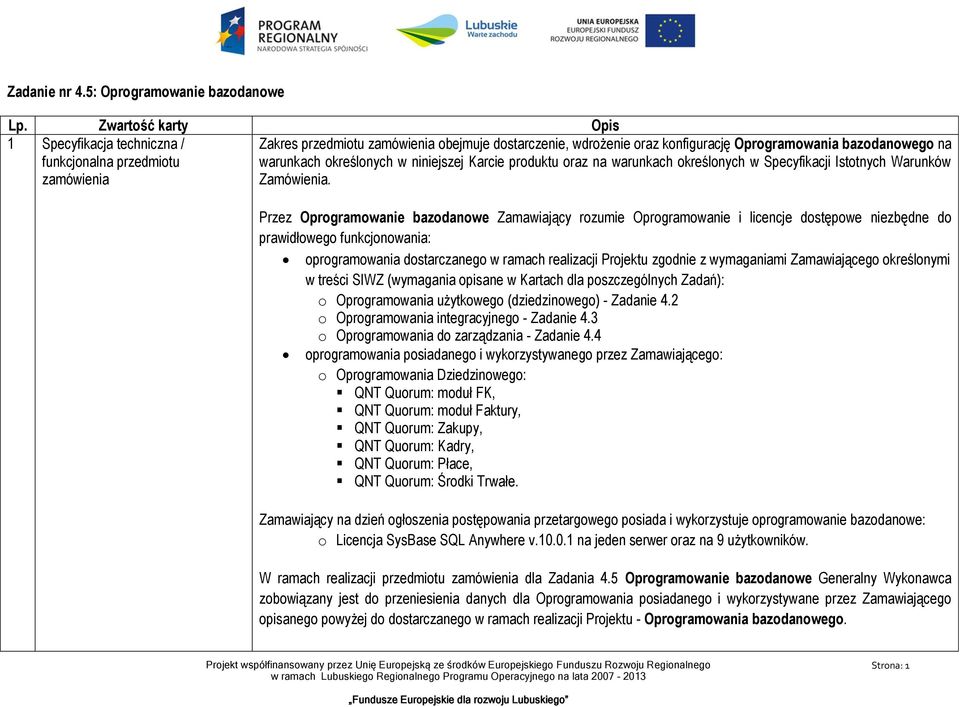 warunkach określonych w niniejszej Karcie produktu oraz na warunkach określonych w Specyfikacji Istotnych Warunków Zamówienia.