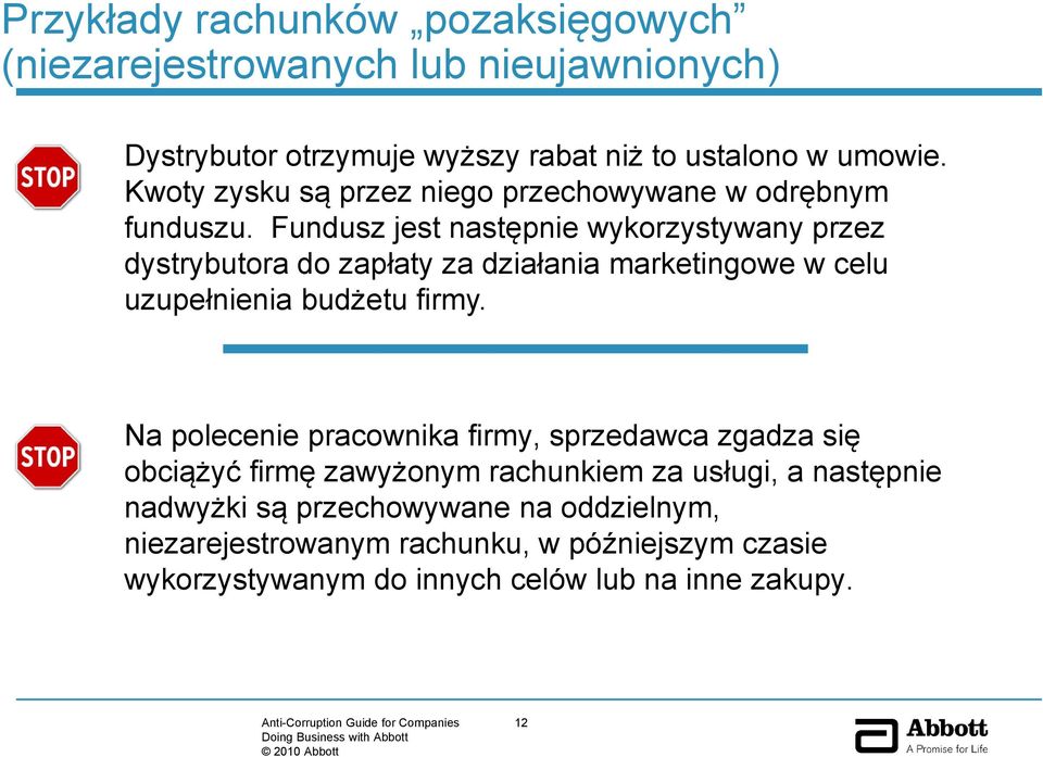 Fundusz jest następnie wykorzystywany przez dystrybutora do zapłaty za działania marketingowe w celu uzupełnienia budżetu firmy.