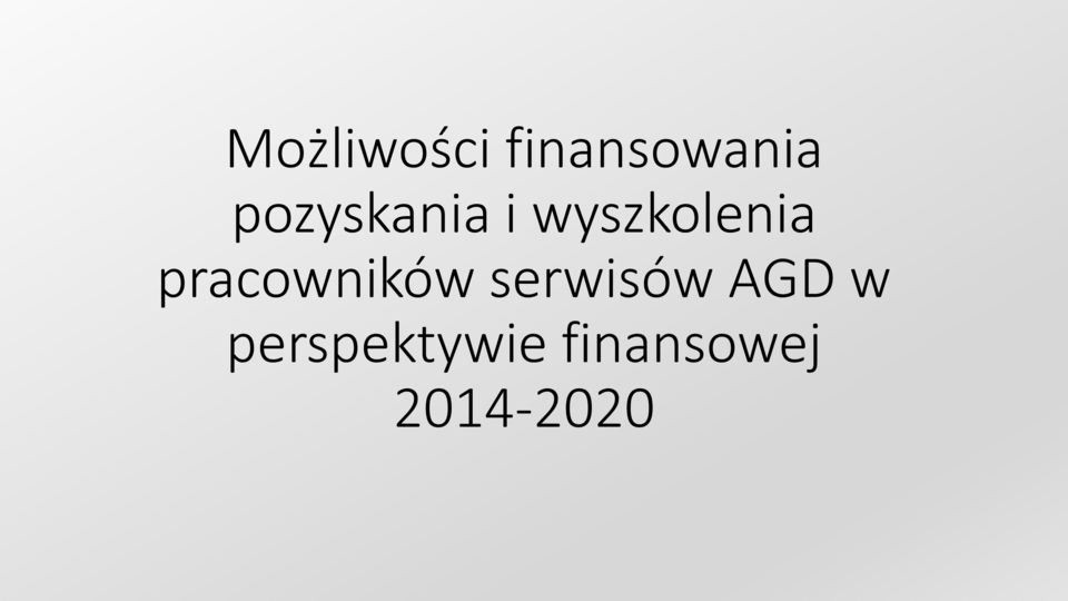 pracowników serwisów AGD w