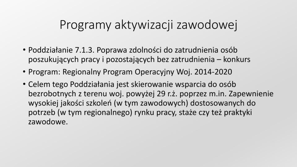 Regionalny Program Operacyjny Woj.