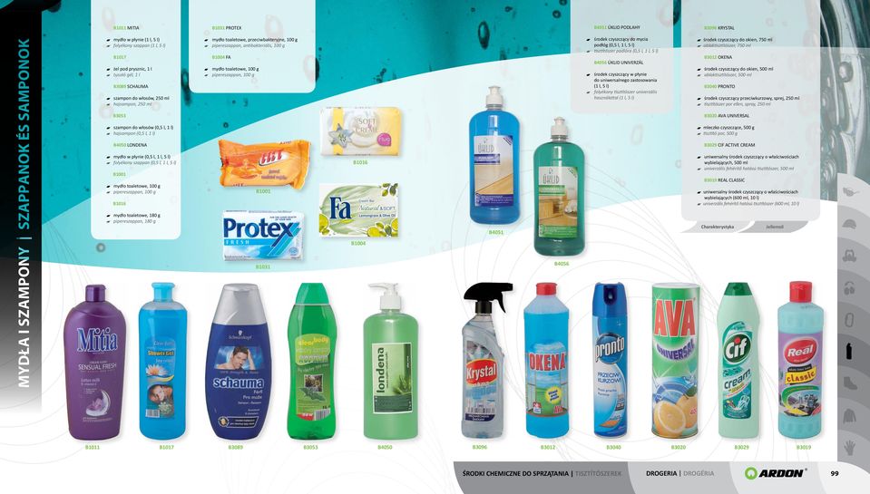 l) tisztítószer padlóra (0,5 l, 1 l, 5 l) B4056 ÚKLID UNIVERZÁL środek czyszczący w płynie do uniwersalnego zastosowania (1 l, 5 l) folyékony tisztítószer univerzális használattal (1 l, 5 l) środek